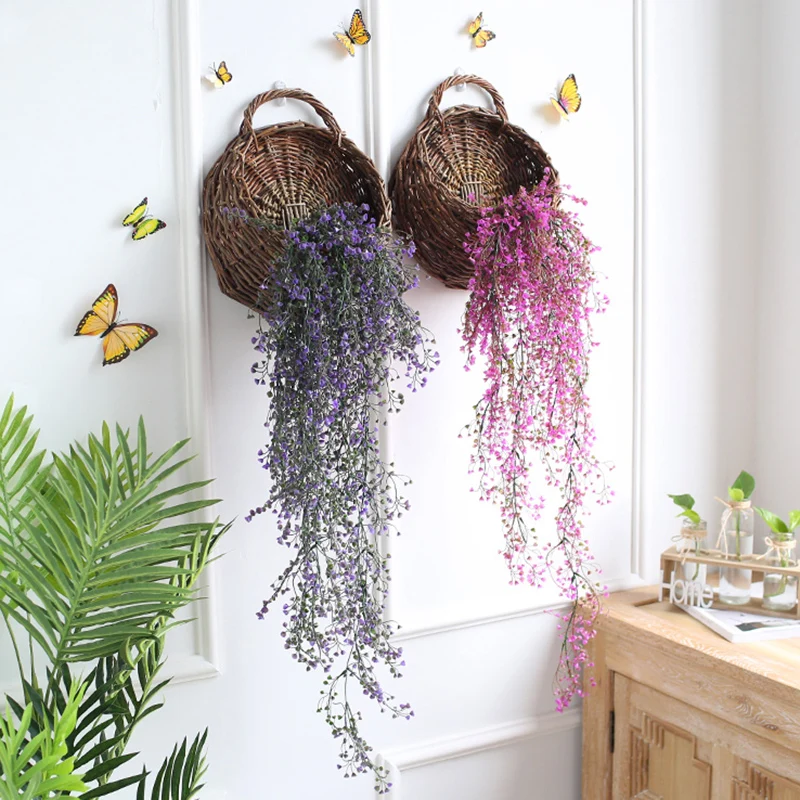 

80cm Long Simulation Plants Green Ivy Leaf Fake Vine Artificial Flower String Foliage Leaves Home Wedding Garden Decoration