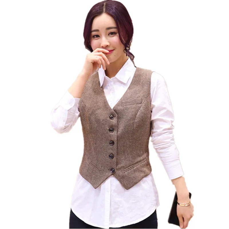 Single breasted Vintage Short Women's Spring Jackets New Fashion V neck