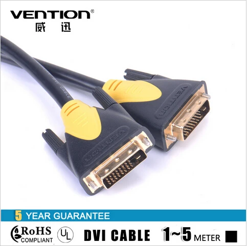 Vention кабель DVI 1 м/1 5 м/2 м/3 м/5 м (24 + 1) pin Кабель-адаптер Dual Link цифровой M/M для ПК