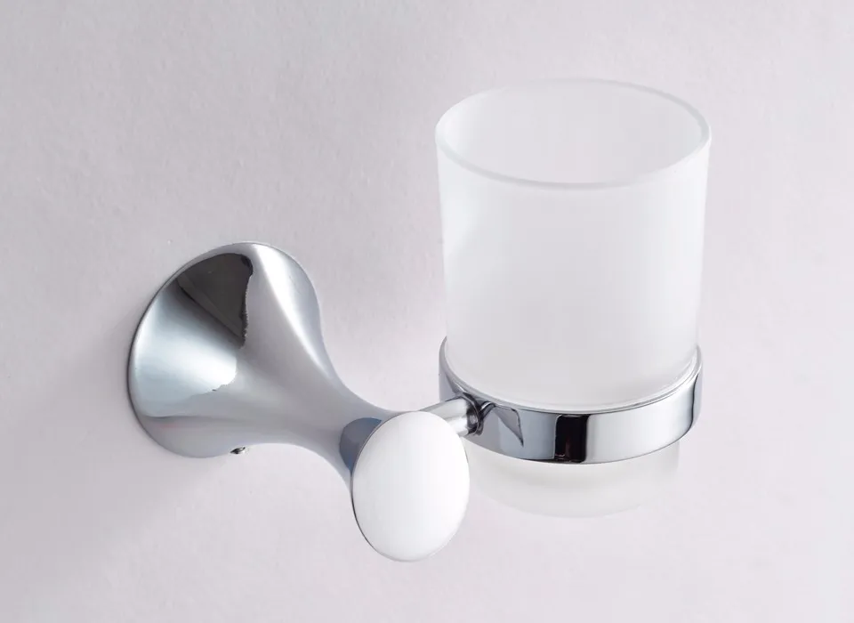 FRAP аксессуары для ванной комнаты Серебряный стаканчик держатель Зубная щетка Зубная паста стеклянные стаканчики F3506