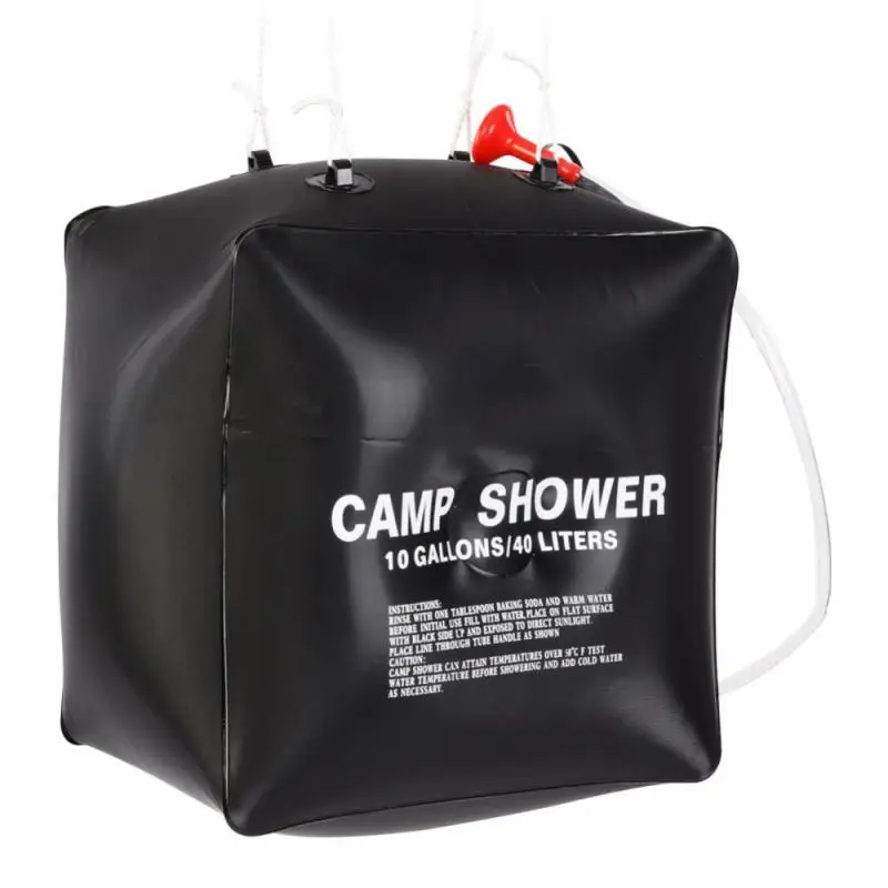 40L Solar Heating Shower Bag Hiking Camping Camp Shower Washing Water
