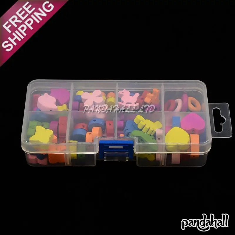 

Mixed Wood Beads, Mixed Shapes, Dyed, Mixed Color, 13~21x14~18x4~6mm, Hole: 2~8mm; 80pcs/box