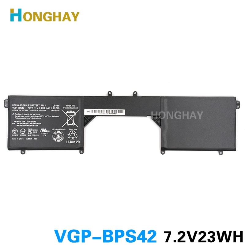 Оригинальный аккумулятор HONGHAY bps42 для ноутбука 11A SVF11N14SCP SVF11N15SCP SVF11N18CW 7 2 В 23 Вт/ч |