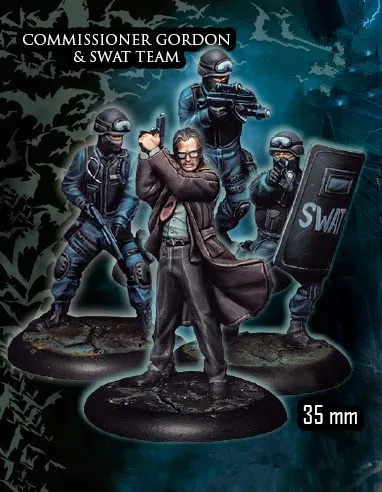 

35MM figure Resin Model Kit COMMISSIONER GORDON AND SWAT TEAM Free Shipping