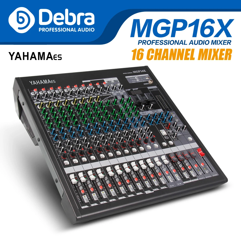 

Professional YAHAMA es 16-Channel Premium Mixing Console 10 Mic Inputs with 48V Phantom Power 2 AUX Sends + 2 FX Sends
