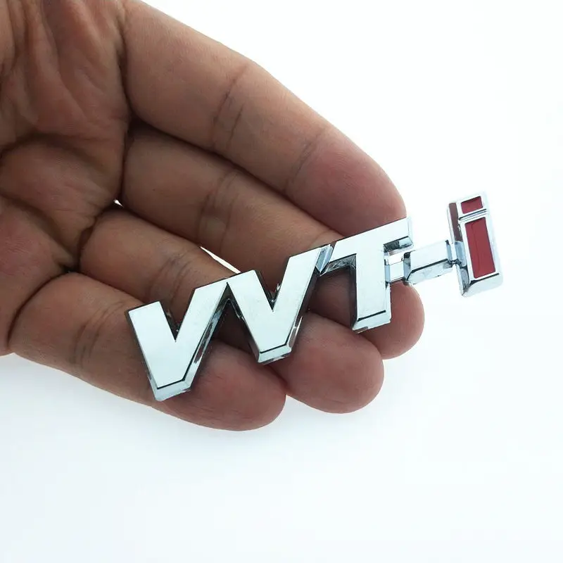 3d металлический VVT i VVTi логотип хромированная серебряная полоса стикер Fender для