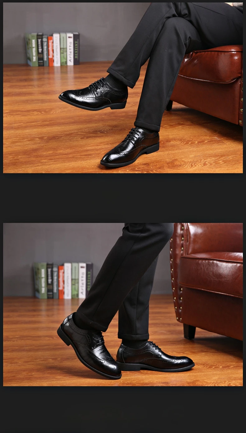 QFFAZ/брендовая мужская обувь; высококачественные модельные туфли с острым носком; Мужская официальная обувь; zapatos hombre; Туфли-оксфорды размера плюс 38-48