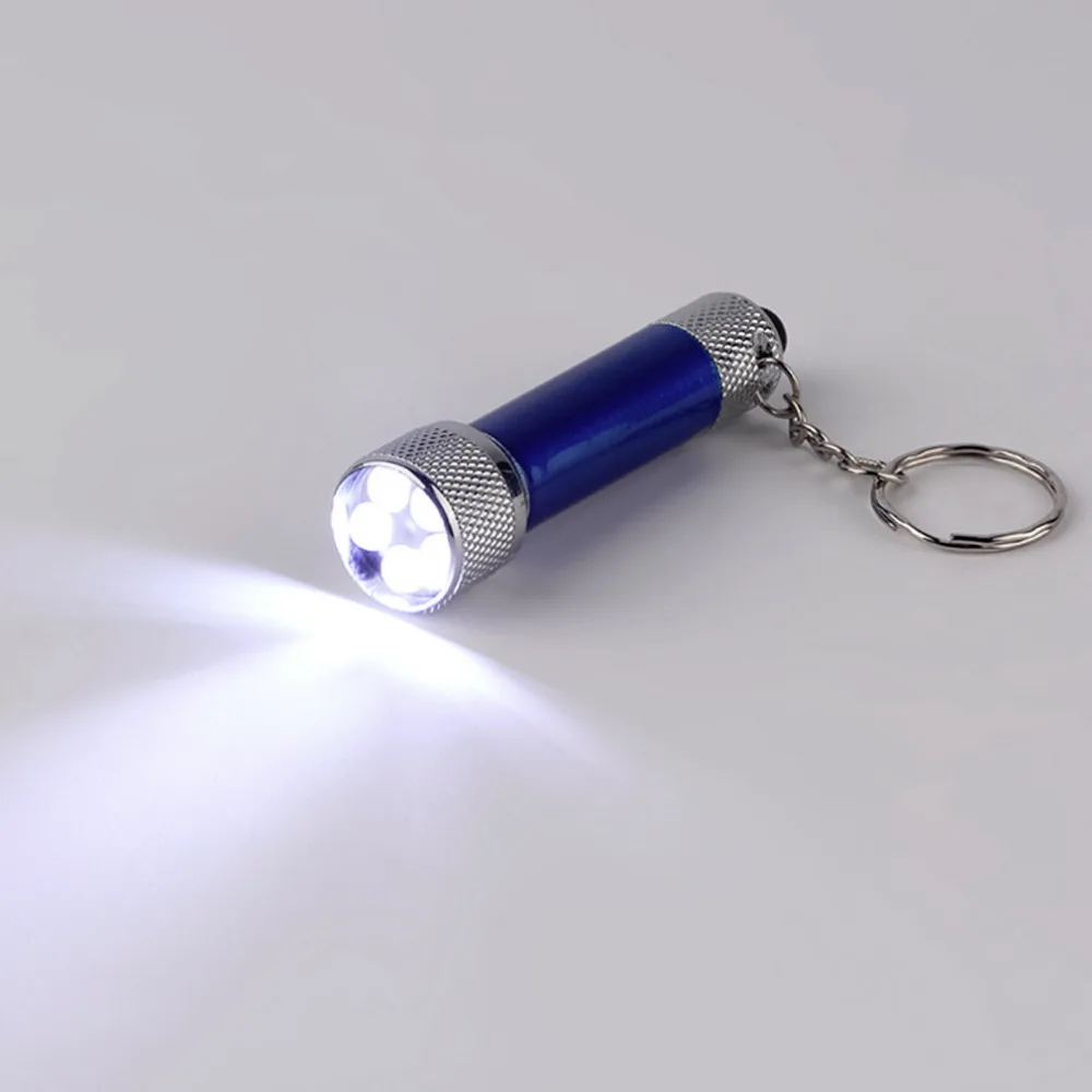2018 Mini Aluminum LED Flashlight Spot Light Lamp Keychain Torch Free Retail Fad 