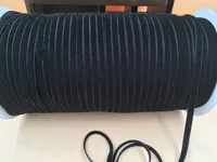 20yard/lot 1/8″ 3mm Black Velvet Ribbon Single Face,non Elastic Velour Webbing Headband Hair Band Accessories