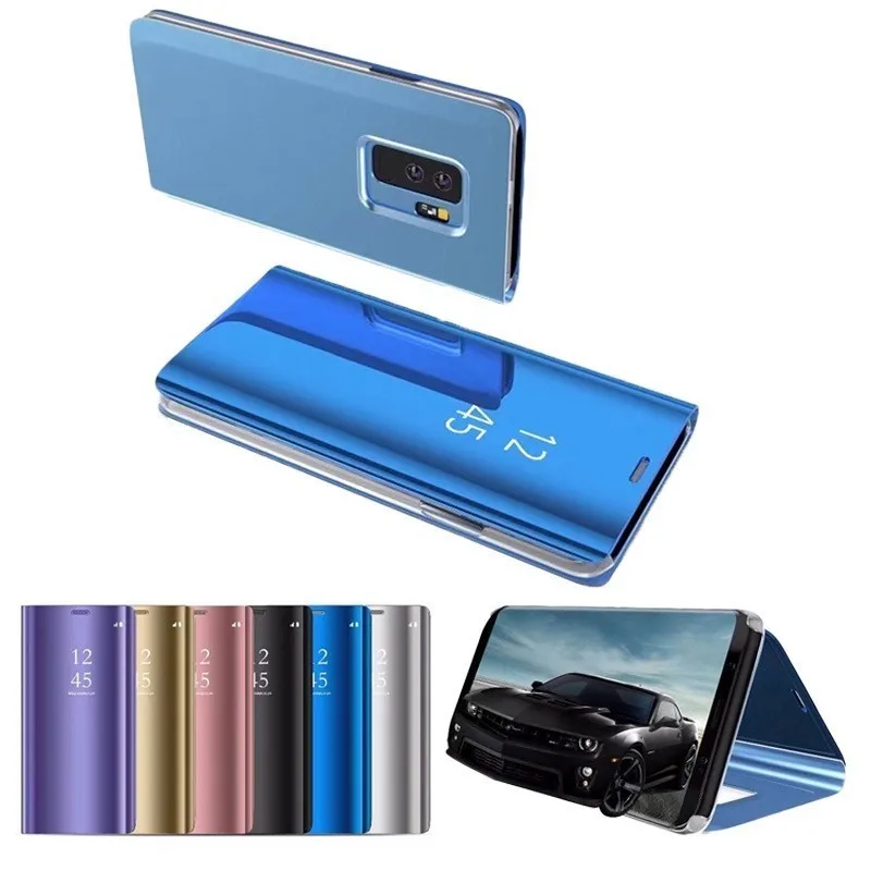 Зеркальный умный кожаный чехол для Huawei Honor V10 9 8X 8C P10 P20 P30 Pro 10 Lite Mate 20 Y9 Y5 Y6 Prime Y7 Smart |