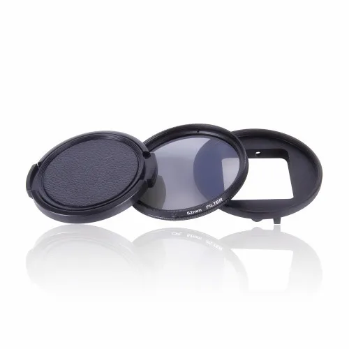 3in1 1 set Cameras Accessories 52mm UV Waterproof Filter + Adapter Lens Protective Cap for Gopro hero5 hero6 hero7 | Электроника