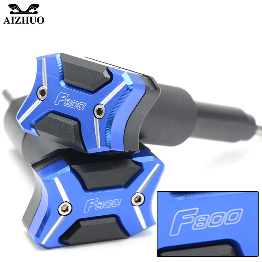 F800 LOGO Motorcycle Frame Crash Pads Engine Case Sliders Protector Frame Engine Guard For BMW F800R 2015-2016