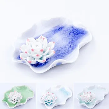 

Pocelain Aroma Burner Lotus Incense Stick Coil Incense Base Incense Holder Home Office Decoration Handmade Crafts Art Wholesale