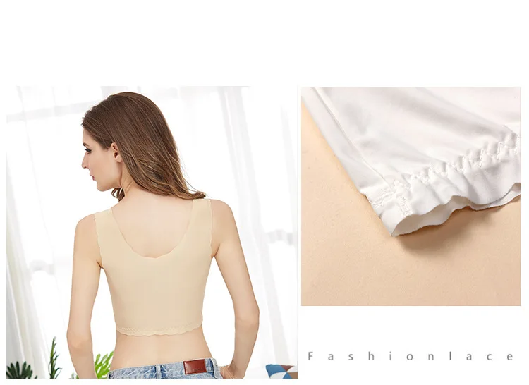 Бесшовные трусики Нижнее белье Женщины Ice Silk Crop Tops Леди Тонкий Обернут