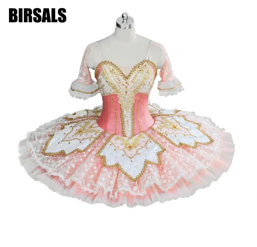 Pink Peach Fairy Princess Professional Tutu Women Ballet Pancake Costume Platter Bellrina Pink Tutu BT9039
