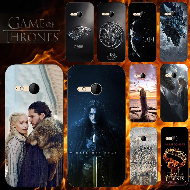 

Phone Case for HTC One M8 mini Silicone Soft TPU Back Cover For HTC One mini 2 5.0 inch for Game Of Thrones Seasons 8 Dragon