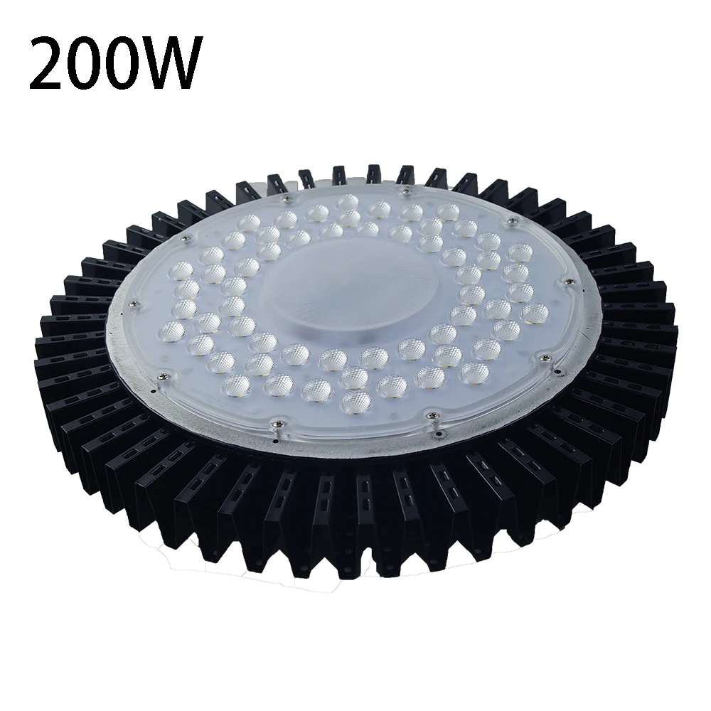 200 Вт Fin-type ультратонкие НЛО LED high bay свет светодиод dob промышленный без водителя led
