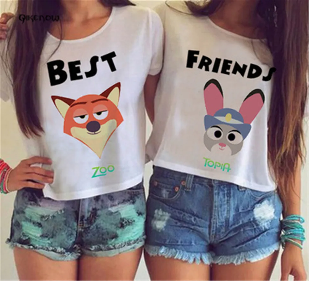 Qikenow футболка Для женщин Сумасшедший животных Город печати Camisetas Mujer подруги Magliette