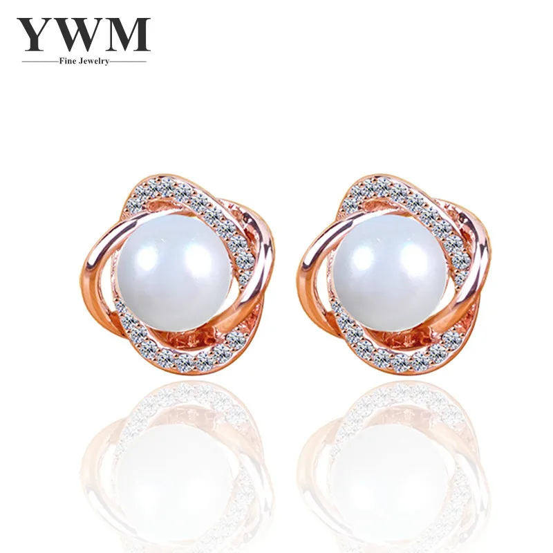 YWM 925 Sterling Silver Lingering Beaded Earrings Styling Korean Fashion Sterling Silver Stud Earrings Jewelry for Women Fine Jewelry