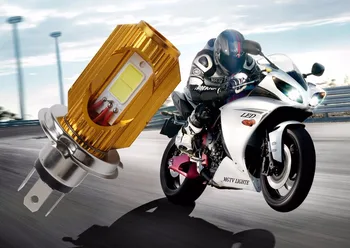 

Motorcycle Headlight Bulb H4 12W 1200LM Hi/Lo Scooter Motor ATV 6000K Motor Headlamp LED COB H4 9003 Motorcycle Fog Light