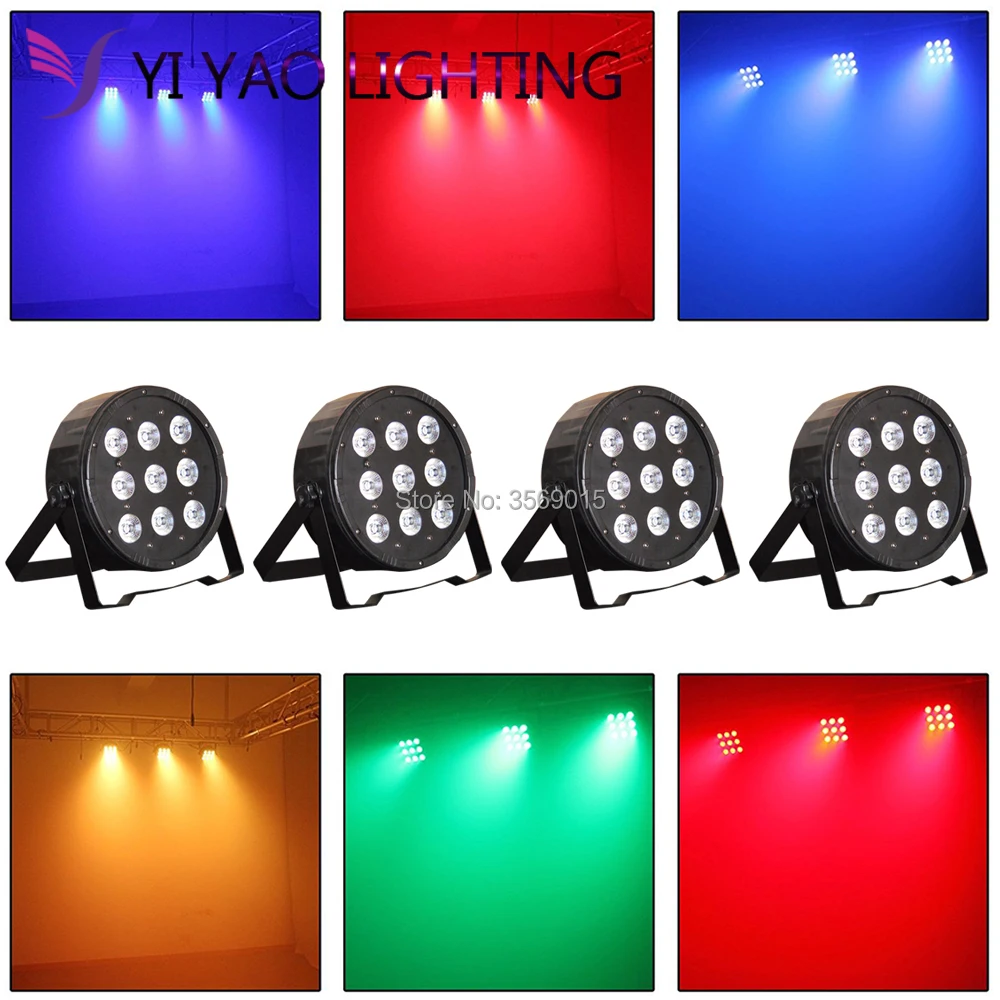 

4PCS/LOT LED Par light 9x12W High Power RGBW DJ Equipments