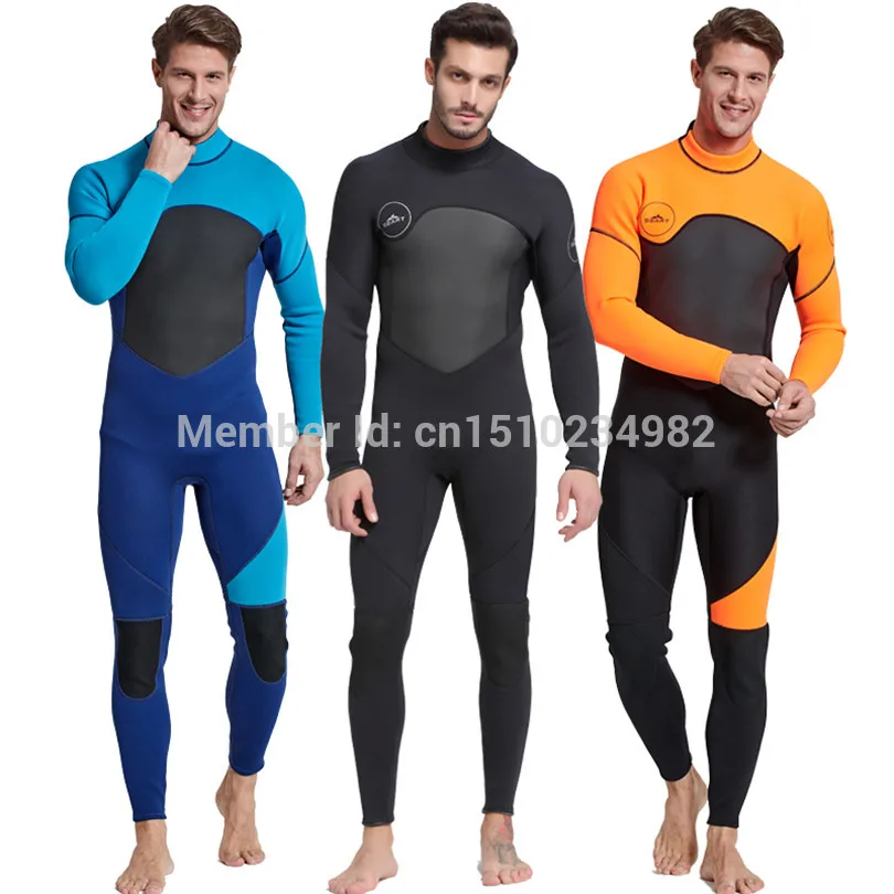 

SBART Men Wetsuit One Pieces Suit Diving Surfing Snorkeling Swimwear Fishing Spearfishing Full Body Jumpsuit 3mm Neoprene