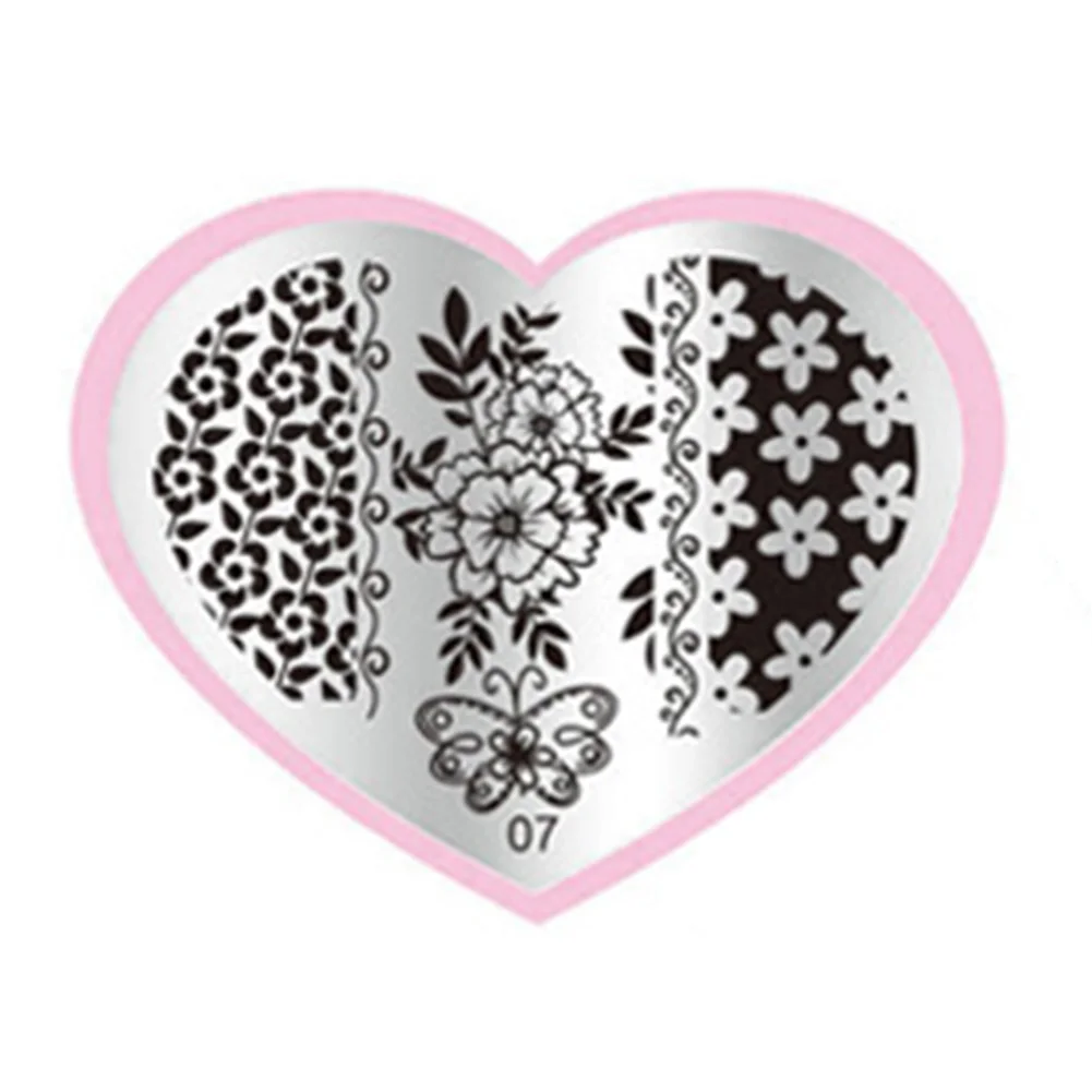 New Nail DIY Heart Print Art Stamp Template Image Plate Polish Design Tool Set | Красота и здоровье