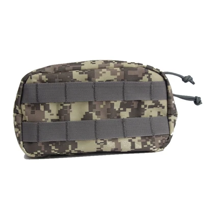 Тактический карман для экстренного выживания на открытом воздухе с двойной молнией для кемпинга и охоты, сумка для инструментов, большой размер, горизонтальная сумка Molle, поясная сумка - Цвет: ACU