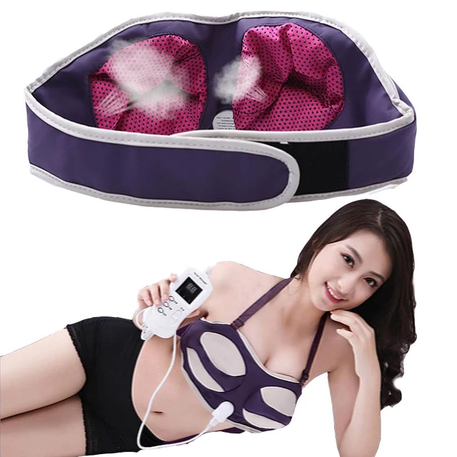 Bra Shape Electric Breast Massager, Heated Vibration Massage