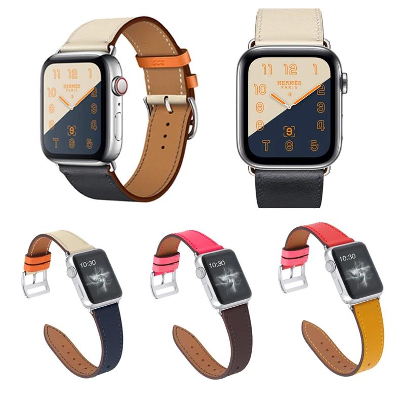 

3 Colors Genuine Leather Watch Band For Apple Watch Series 1 2 3 4 Wrist Bracelet Strap For iWatch 38/40/42/44mm Watchband