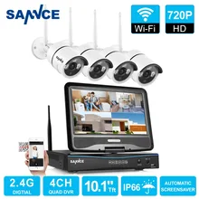 SANNCE 4 Channel Wifi 720P ip camera NVR CCTV Wireless Camera System 4CH wifi NVR kit wifi NVR kits CCTV kit 1TB HDD