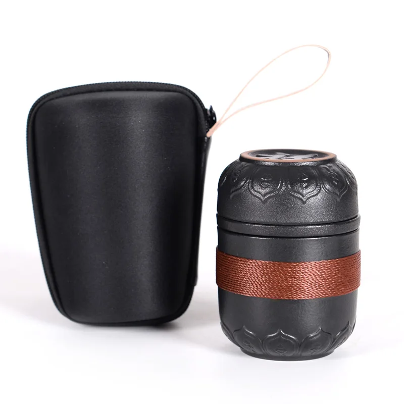 Japanese Style Ceramic Teapot Tea Infuser Teacup With Storage Bag Portable Travel Drinkware Set For Da Hong Pao Oolong Puer Japanese Style Ceramic Teapot Tea Infuser Teacup With Storage Bag Portable Travel Drinkware Set For Da Hong Pao Oolong Puer