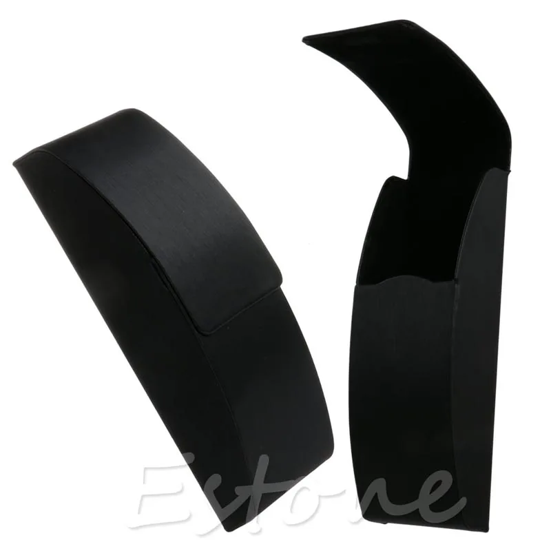 

Black Leather Metal Arc Hard Glasses Eyeglass Sunglasses Box Spectacles Glasses protection shell Protective bag