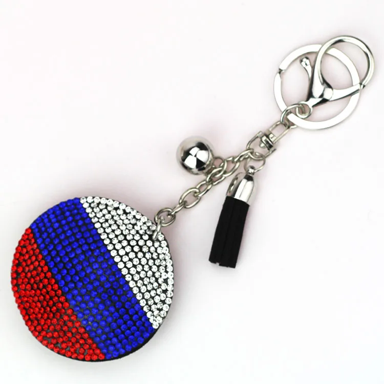 Felyskep Hot Sale France Flag Key Chain Ring Flag Pattern Keychain with