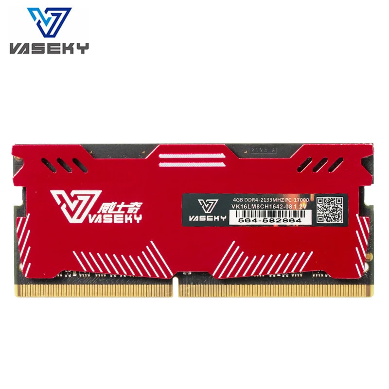 Vaseky 4GB 8GB 4G 8G Laptop notebook Memory RAM Memoria Module Computer PC4 DDR4 17000 19200 2133MHZ 2400MHZ 2133 2400 MHz RAM kingston laptop memory 4gb 8gb cl17 ddr4 2400mhz compatible 2133 288 pin udimm 1 2v notebook ram