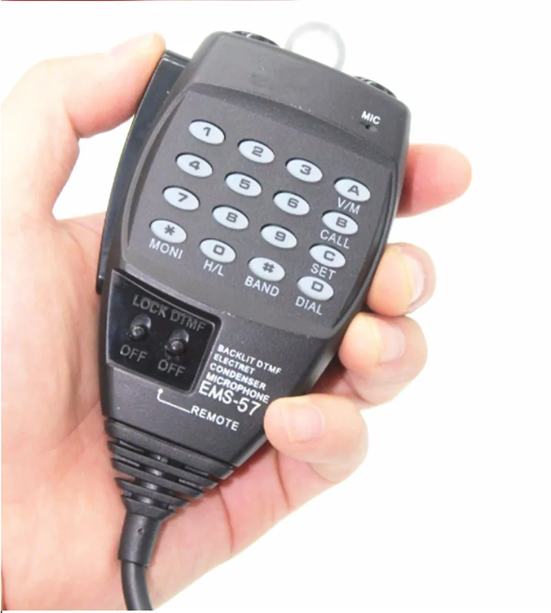 Черный Номер и пуговицы микрофоны EMS-57 для Alinco DR135 DR235 DR425 DR635 DR435 DR06T радио - Цвет: Черный