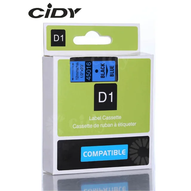 Special Price Cidy 45016 Compatible Dymo D1 manager 12mm black on blue used for Dymo Label Printer Special Price Cidy 45016 Compatible Dymo D1 manager 12mm black on blue used for Dymo Label Printer