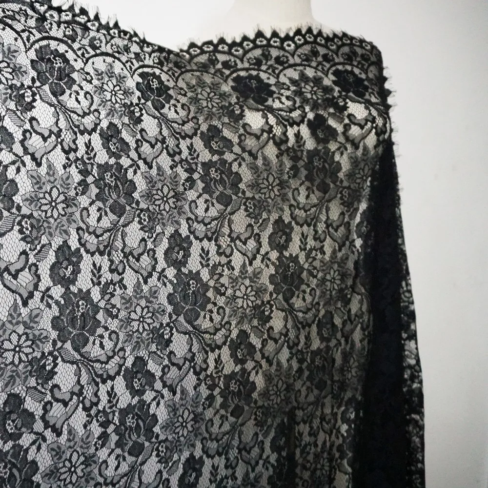 

women lace patchwork dress material in stock For 2019 hot selling! NEW flowers eyelash lace latest lace fabric 3 meters=1 piece!