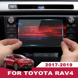 Для Toyota RAV4 2017-2019 внутренний gps навигационный экран стальной материал защитная пленка на экран lcd автомобильные аксессуары 7/8 дюймов