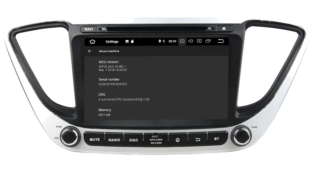 Perfect 8" Octa Core 4G WIFI Android 8.1 4GB RAM 64GB ROM RDS Car DVD Multimedia Player Radio Stereo For Hyundai Verna Solaris 2017 2018 4