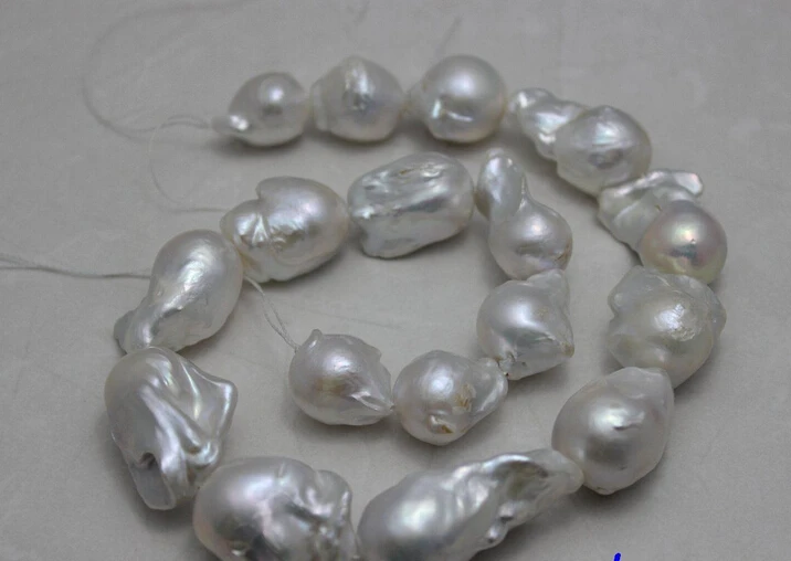 

0001105 Big white keshi pearl freshwater pearl necklace