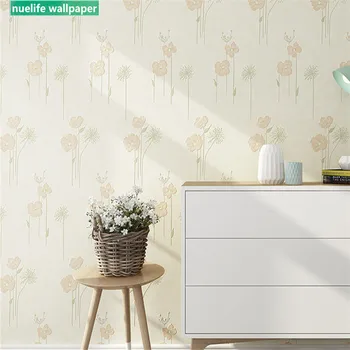 

Yellow 3d flower non-woven wallpaper living room bedroom wedding room shop office restaurant TV background wall paper