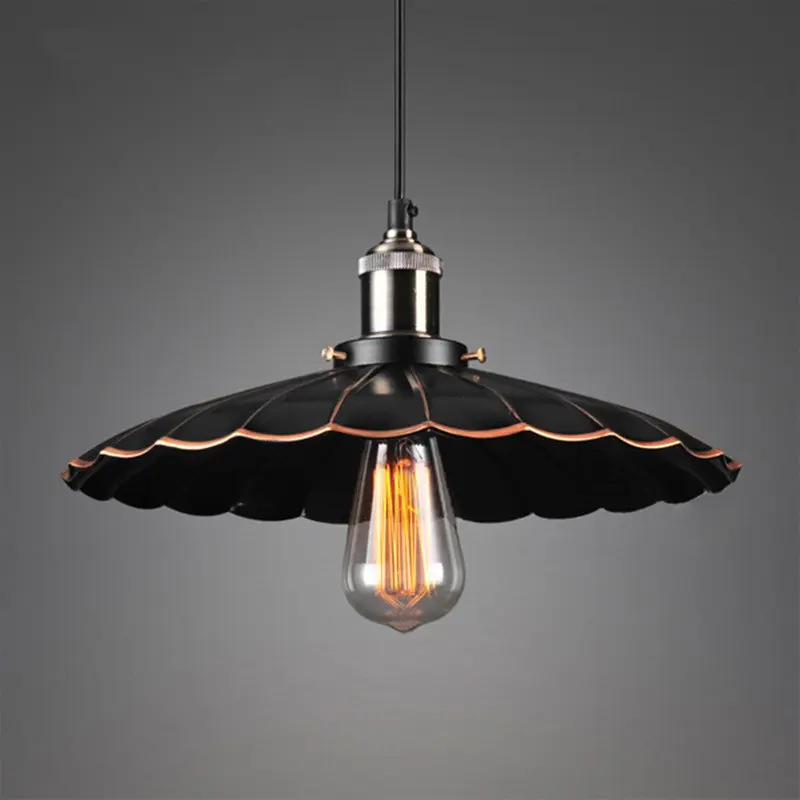 

Vintage UFO Pendant Lights Industrial Loft American Retro Lamps Creative Restaurant Dining Room Lamp Bar Counter E27 Holder