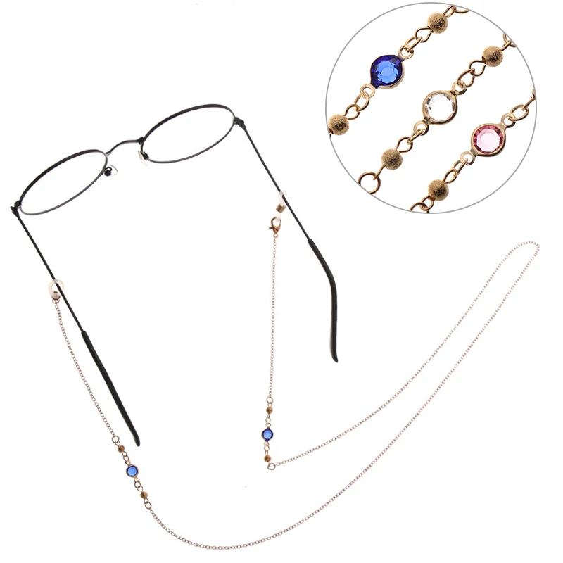 

1Pc Eyeglasses Strap Metal Chain Reading Glasses Cord Holder Neck Strap Rope Anti-skid Sunglasses Bracket Eyewear Accessories