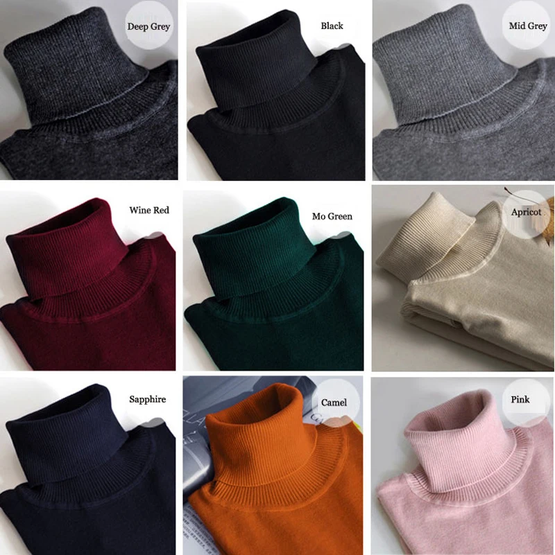 Nonis новые женские свитера высокого качества теплые вязаные топы женские пуловеры водолазка трикотаж карамельный цвет s m l белый черный