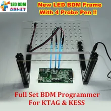 2018 New LED BDM Frame With 4 Probe Pens Full Set BDM Programmer For KTAG K-TAG KESS V2 Fgtech BDM100 Auto ECU Chip Tuning Tool
