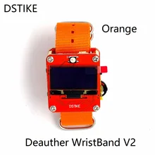 

DSTIKE Deauther Wristband V2 smart watch ESP8266 Arduino WiFi attack/hack IOT development ESP-07 ipex antenna 600mah battery