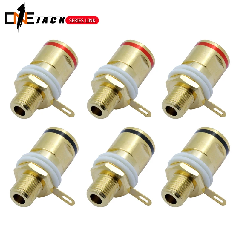 

3pairs/6pcs BINDING POST Copper Gold plated Connector Speaker banana plug terminal banana socket for Speaker Amplifier