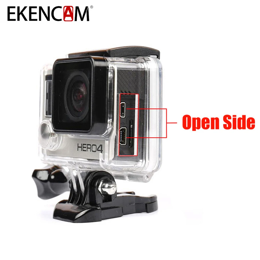 

EKENCAM Standard Side Open Protective Case for GoPro Hero 4 3+ Action Camera Skeleton Protector Sports Camera Accessories
