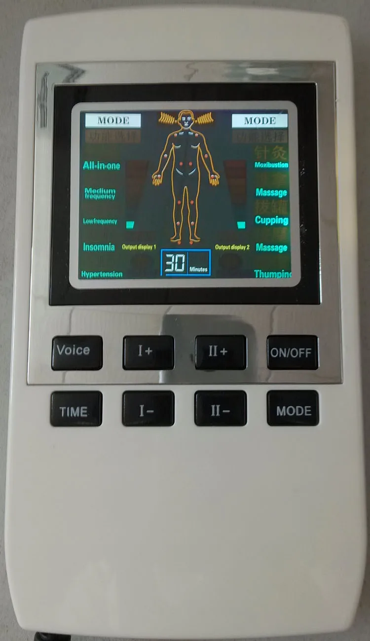 

2017 New biofeedback pain relief TENS unit with low and medium frequency with colorful screen, voice, multifunction, 10 modes